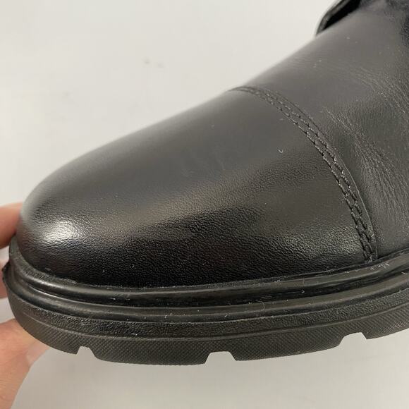 Mens‎ Bostonian Black Leather Waterproof Shoes Size 9.5 Office Work Lightweight main image 7